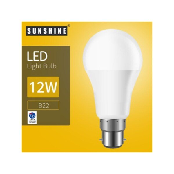Sunshine LED 灯泡 A60球胆 - 12W B22钉头 6500K 白光